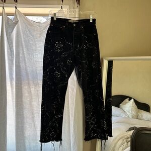 Free People Vintage Levis Hand-pained